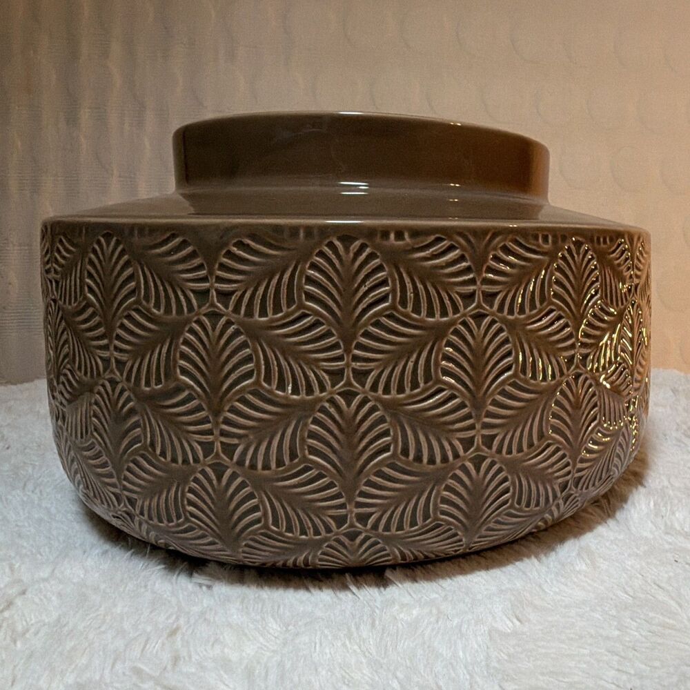 Modern SPV Portugal Geometric Textured Pottery Vase Planter Bowl 10x5.5"
